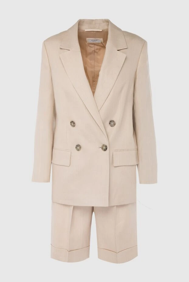 Peserico woman beige women's suit with shorts made of cotton and viscose buy with prices and photos 167890 - photo 1