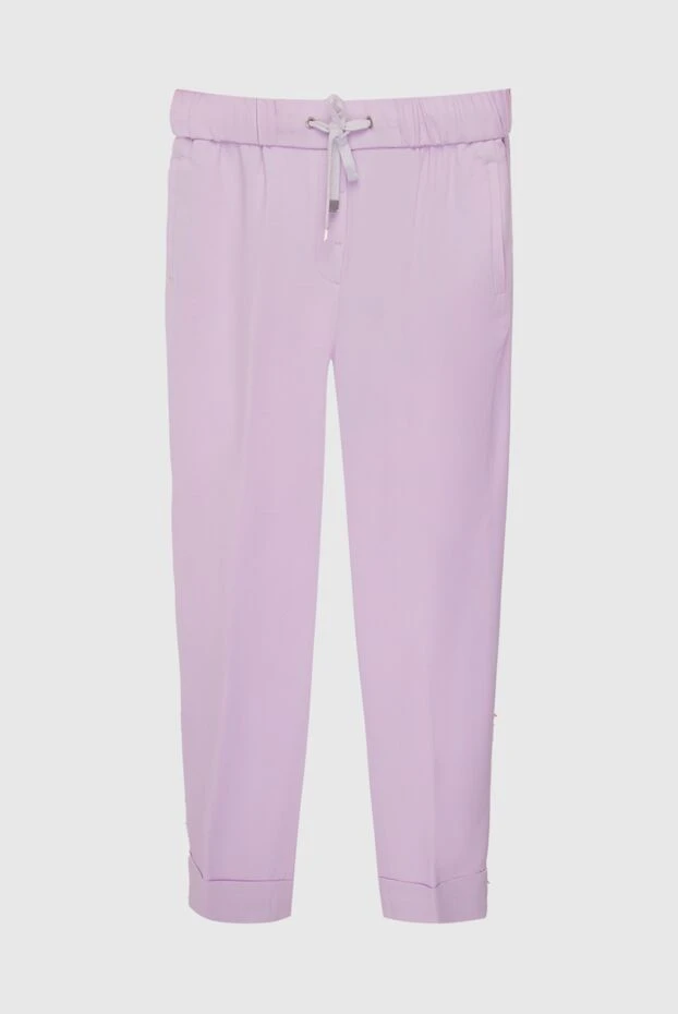 Peserico женские брюки из ацетата и купри фиолетовые женские купить с ценами и фото 167892 - фото 1