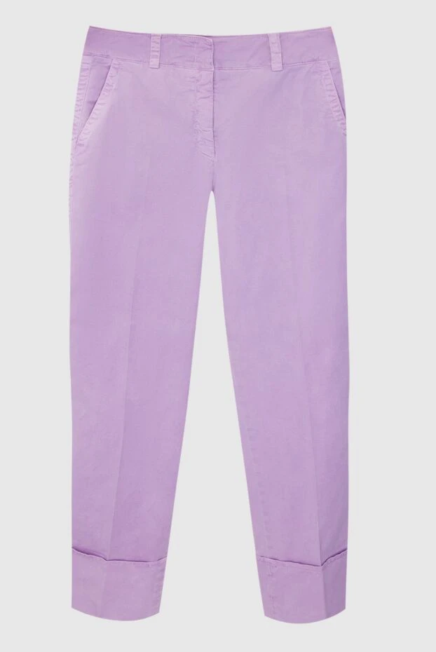 Peserico woman purple cotton trousers for women 167895 - photo 1