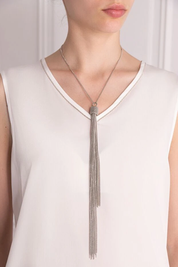 Peserico necklace gray for women 167906 - photo 2