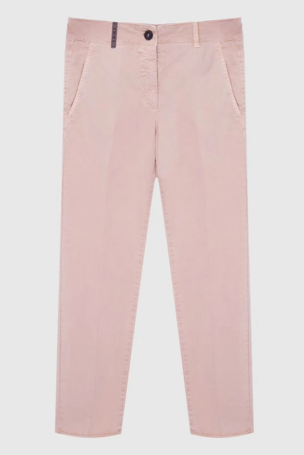 Peserico woman pink cotton trousers for women 167912 - photo 1