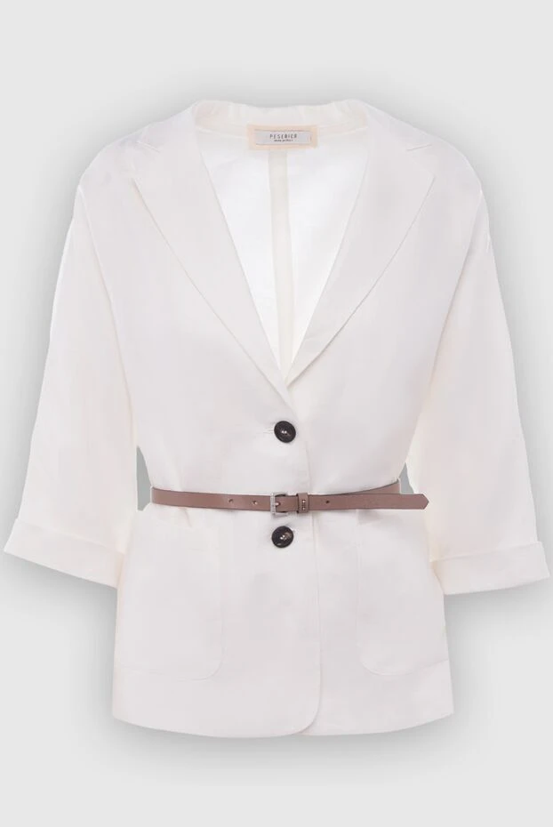 Peserico woman white cotton and viscose jacket for women buy with prices and photos 167916 - photo 1