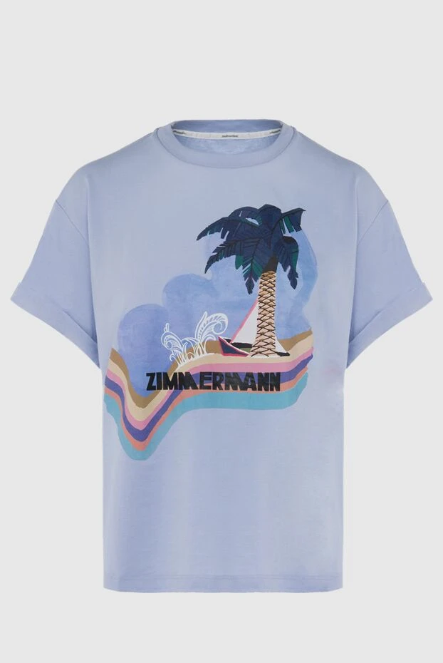 Zimmermann blue cotton t-shirt for women 167933 - photo 1