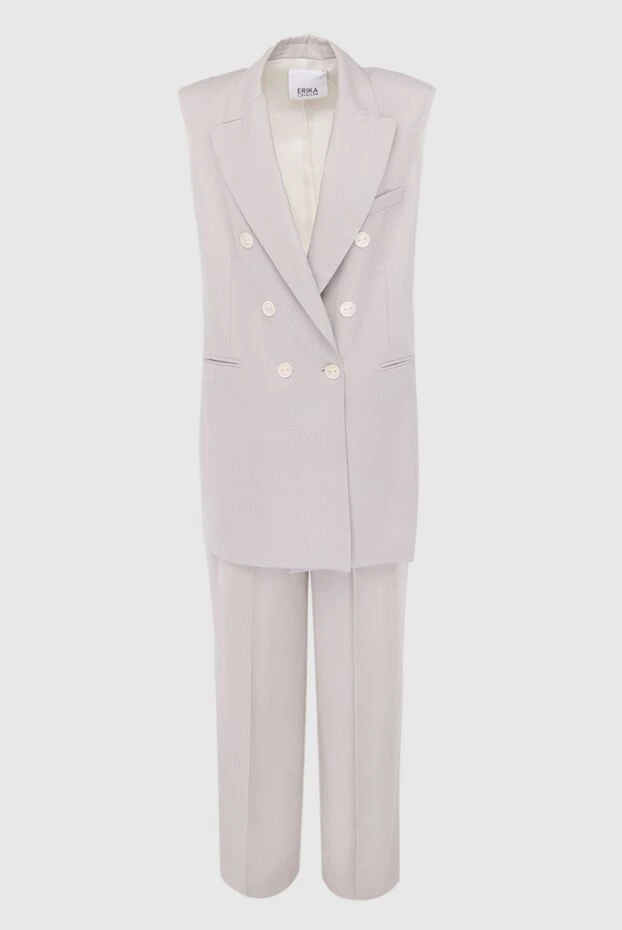 Erika Cavallini woman women's gray wool trouser suit buy with prices and photos 167970 - photo 1