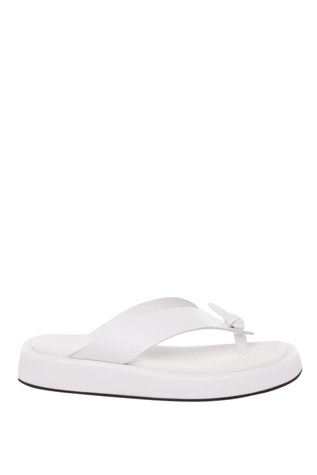 Erika Cavallini woman white leather flip-flops for women 167986 - photo 1