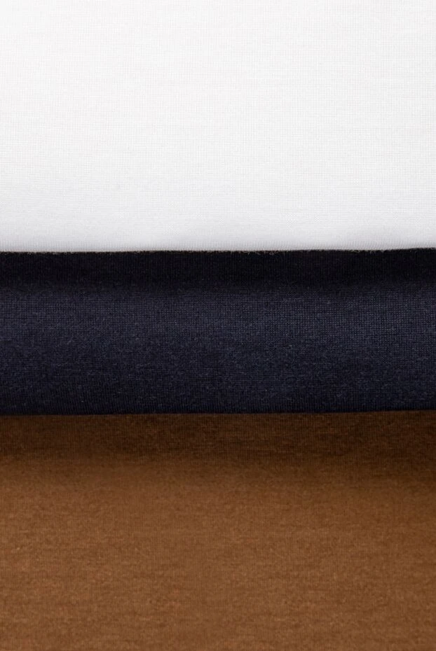 Loro Piana футболка тёмно-синяя мужская без принта из мягкого трикотажа 167997 - фото 2