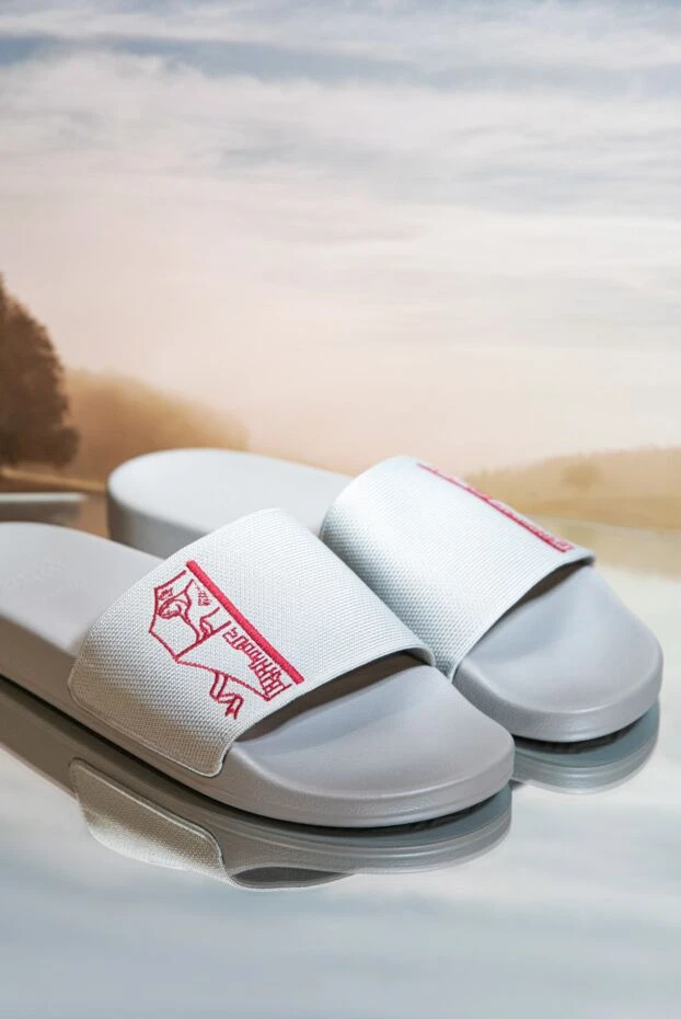 Brunello Cucinelli gray nylon slippers for men 168030 - photo 2