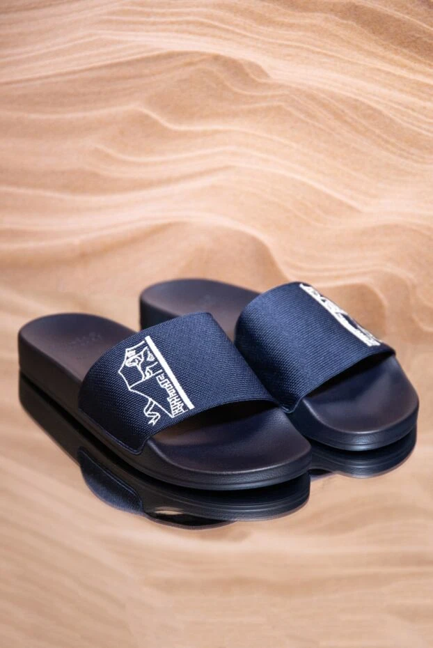 Brunello Cucinelli blue nylon slippers for men 168031 - photo 2