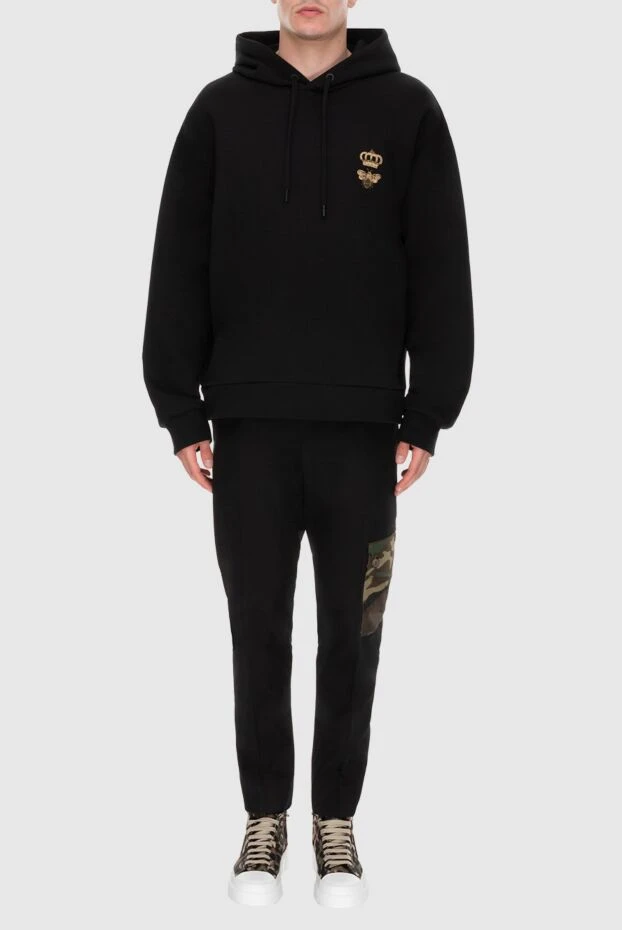 Dolce & Gabbana мужские брюки из хлопка черные мужские купить с ценами и фото 168072 - фото 2