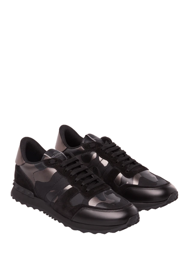 Valentino man sneakers in leather and canvas black for men buy with prices and photos 168142 - photo 2