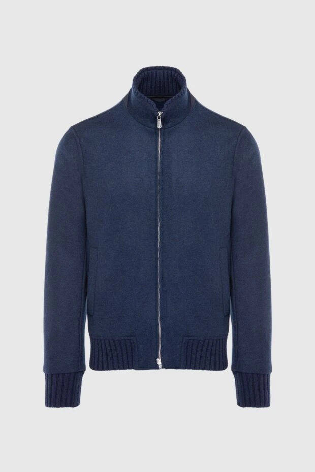 Enrico Mandelli cashmere and elastane jacket blue for men 168145 - photo 1