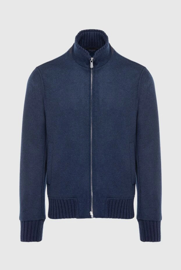 Enrico Mandelli cashmere and elastane jacket blue for men 168145 - photo 1