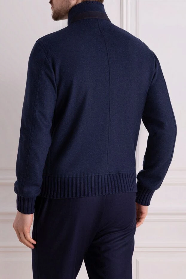 Enrico Mandelli cashmere and elastane jacket blue for men 168145 - photo 3