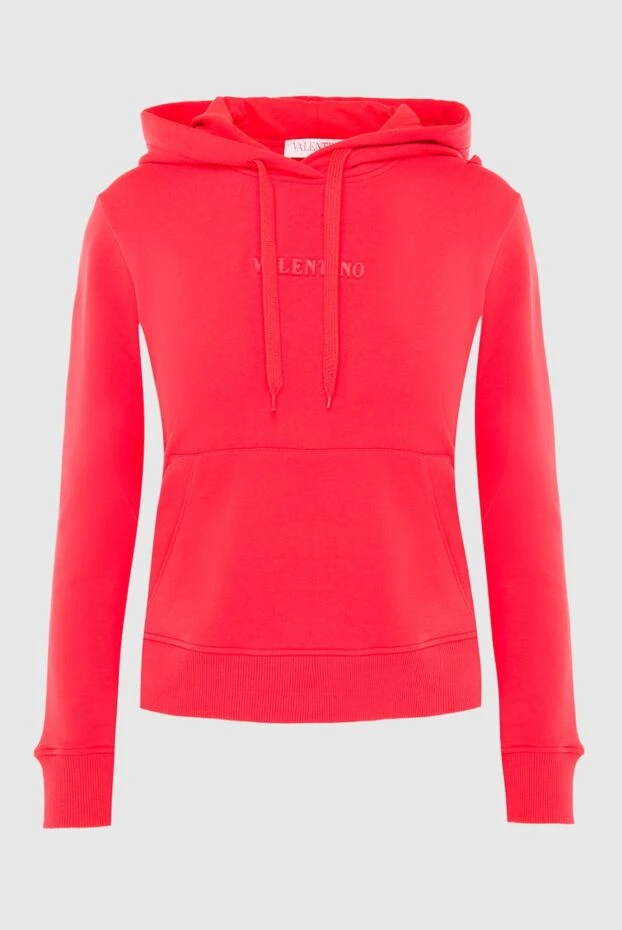 Valentino women's pink hoodie with adjustable hood and branded lettering 195615 - photo 1