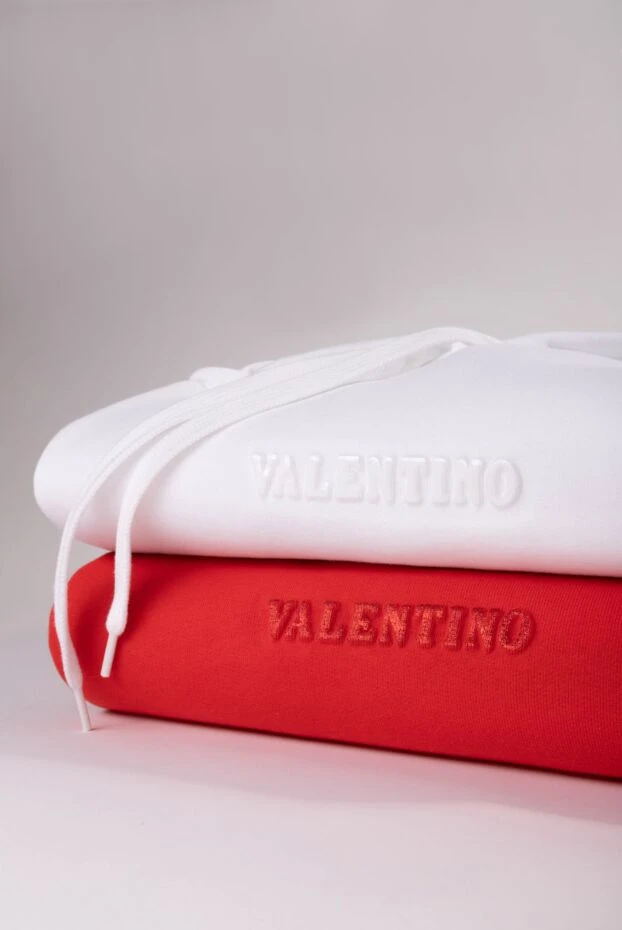 Valentino женское белое худи из хлопка с минималистичным дизайном 168153 - фото 2