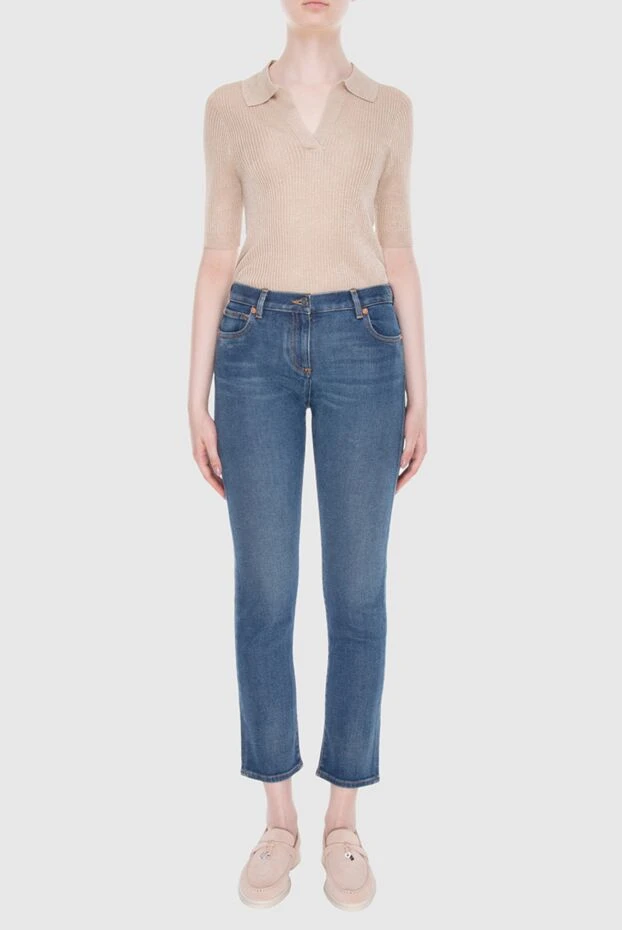 Valentino woman blue cotton jeans for women 168155 - photo 2