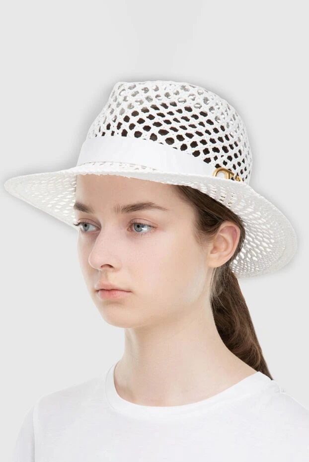 Valentino женские шляпка из хлопка белая женская купить с ценами и фото 168161 - фото 2