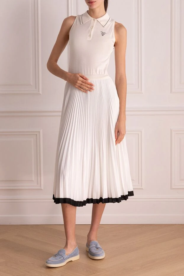 Prada woman white silk and cotton dress for women buy with prices and photos 168178 - photo 2