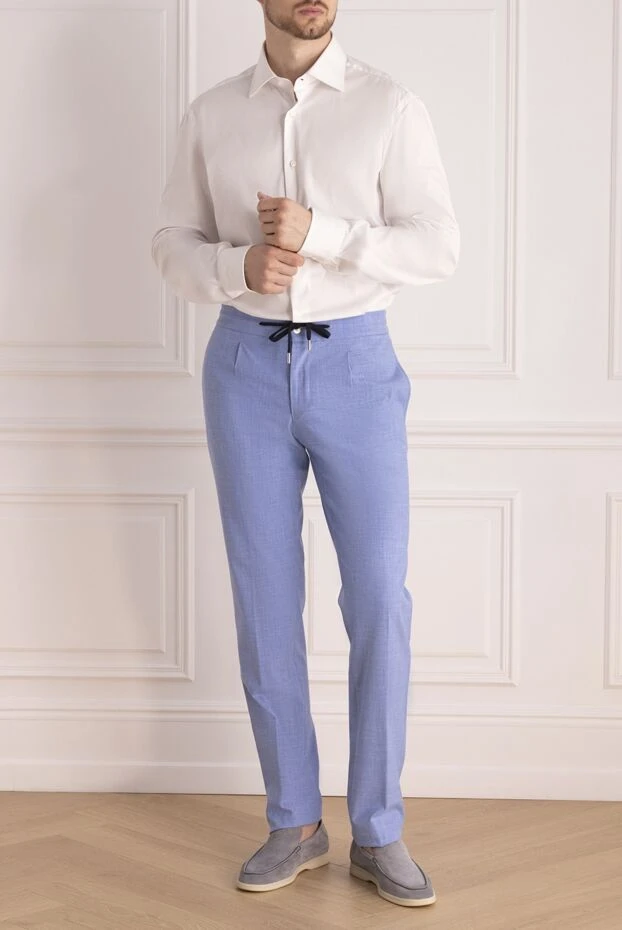 Cesare di Napoli man blue trousers for men buy with prices and photos 168187 - photo 2