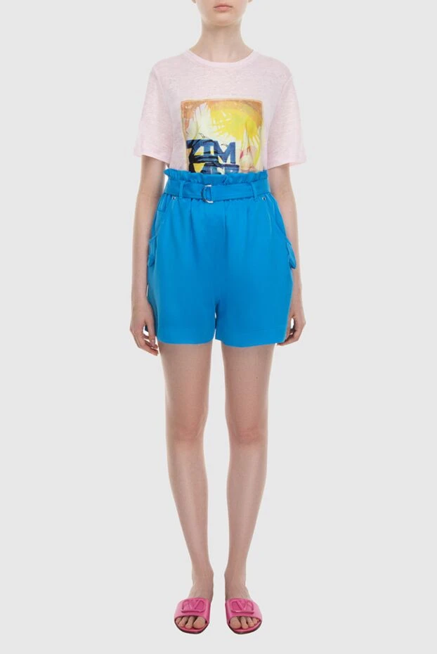 Max&Moi woman blue silk shorts for women buy with prices and photos 168240 - photo 2