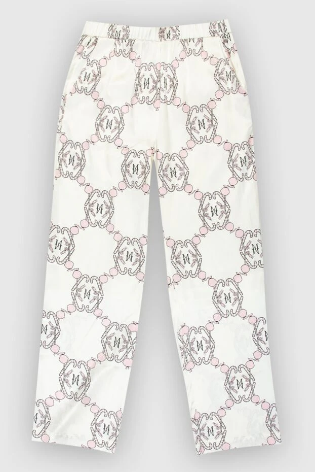 Max&Moi women's pants with logo print white 168261 - photo 1