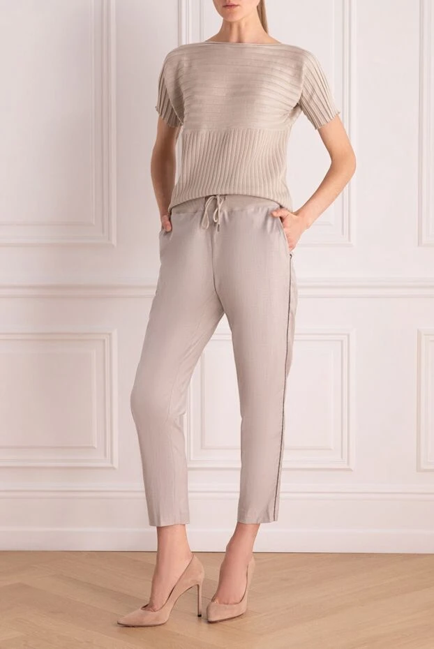 Panicale woman beige trousers for women buy with prices and photos 168291 - photo 2