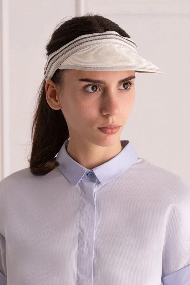 Panicale woman white cotton cap for women 168296 - photo 2