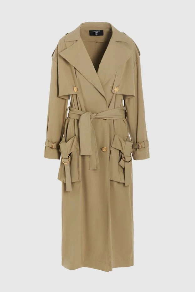 Balmain woman beige women's coat made of polyamide and elastane buy with prices and photos 168339 - photo 1