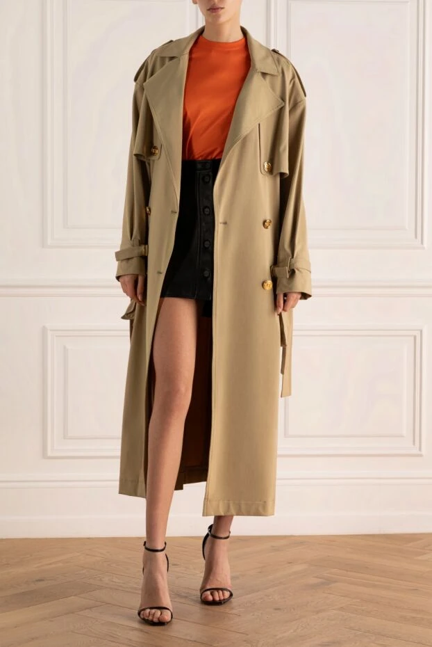 Balmain woman beige women's coat made of polyamide and elastane buy with prices and photos 168339 - photo 2