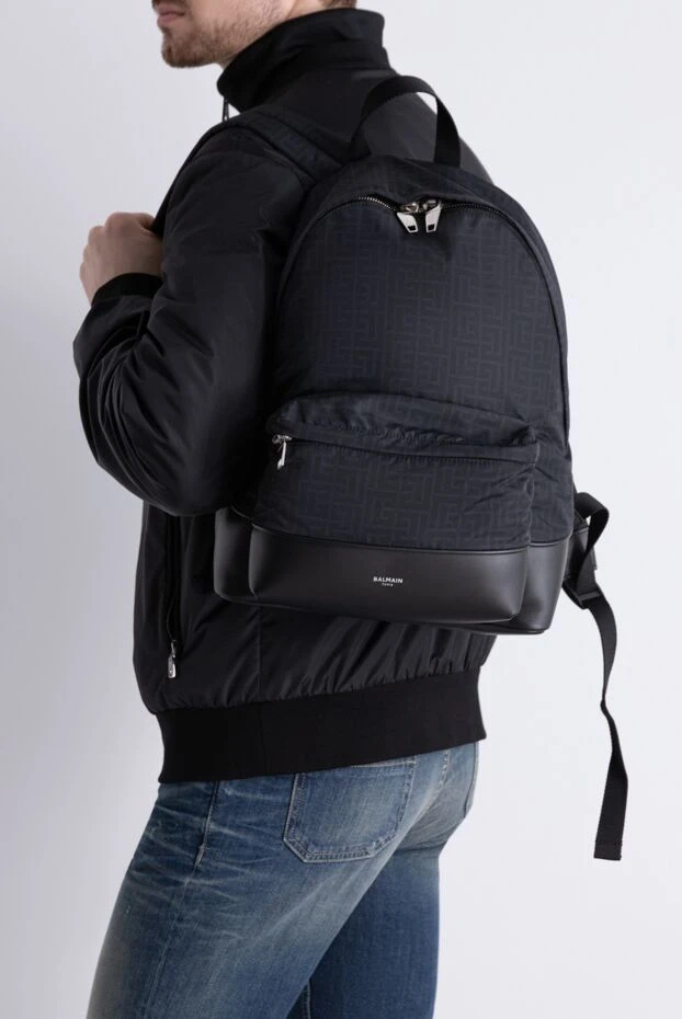 Balmain man polyamide backpack black for men buy with prices and photos 168348 - photo 2