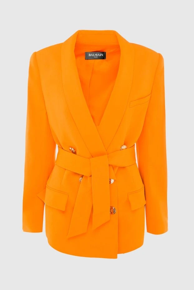 Balmain woman orange viscose jacket for women 168352 - photo 1