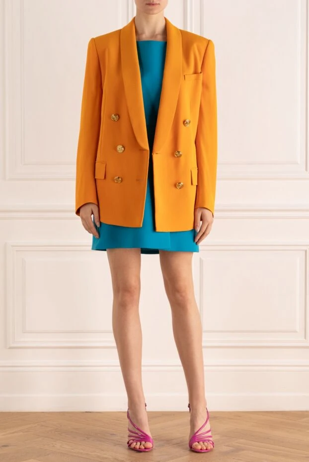 Balmain woman orange viscose jacket for women 168352 - photo 2