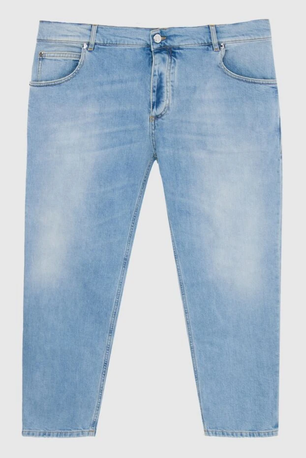 Balmain мужские джинсы из хлопка голубые мужские купить с ценами и фото 168355 - фото 1
