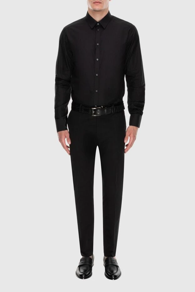 Dolce & Gabbana мужские сорочка из хлопка черная мужская купить с ценами и фото 168386 - фото 2