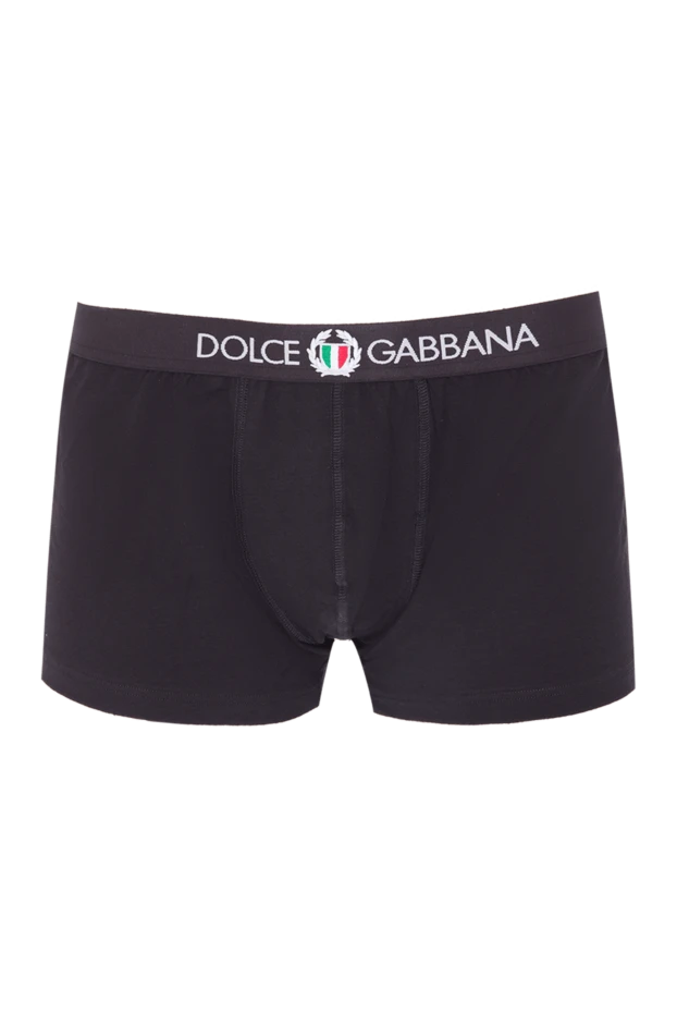 Dolce & Gabbana трусы боксеры из хлопка и эластана черные мужские. 168396 - фото 1