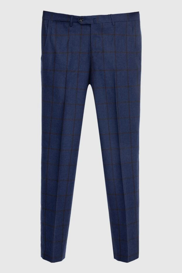 Cesare di Napoli мужские брюки из шерсти синие мужские купить с ценами и фото 168435 - фото 1