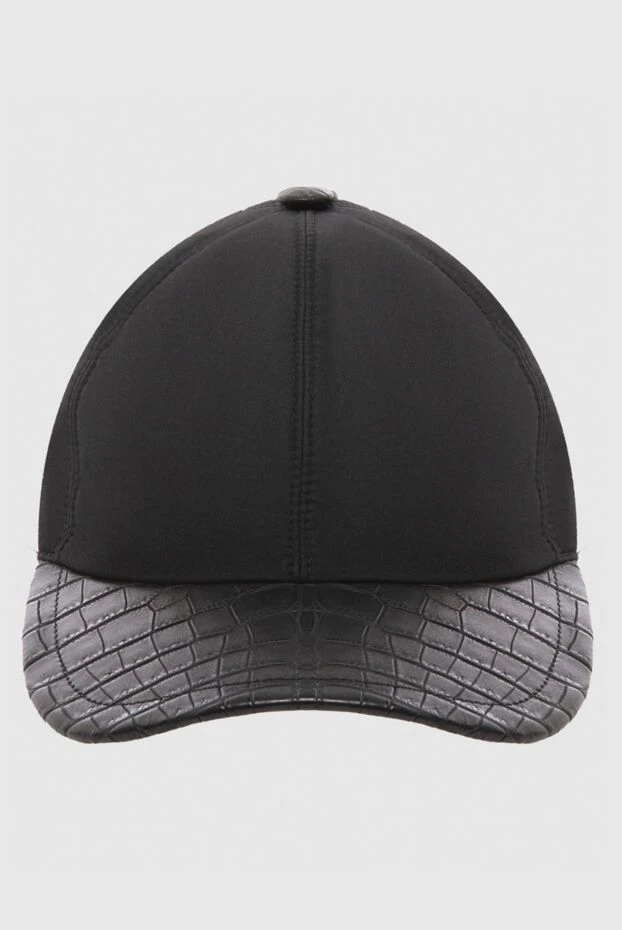 Cesare di Napoli man black alligator and polyamide cap for men buy with prices and photos 168440 - photo 1