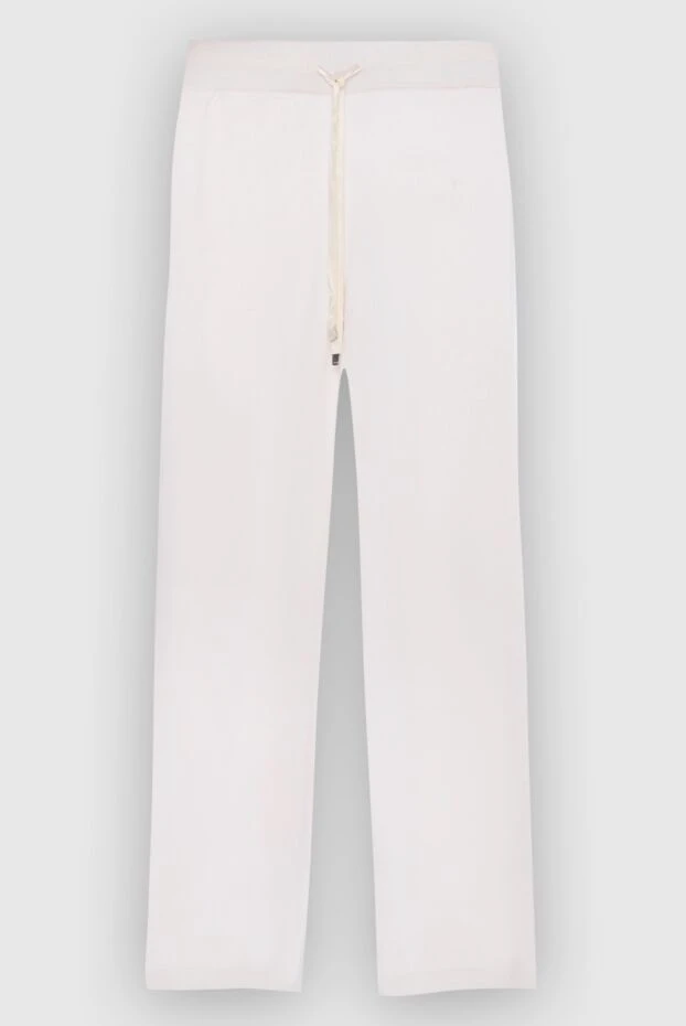 Peserico women's white pants with an elastic waistband 168441 - photo 1