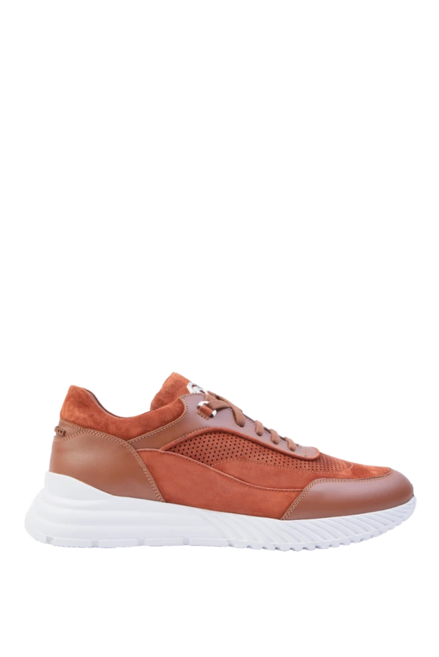 Stefano Ricci кросівки зі шкіри та замші помаранчеві чоловічі 168448 - фото 1