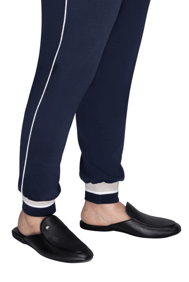 Stefano Ricci тапочки из кожи черные мужские 168453 - фото 2