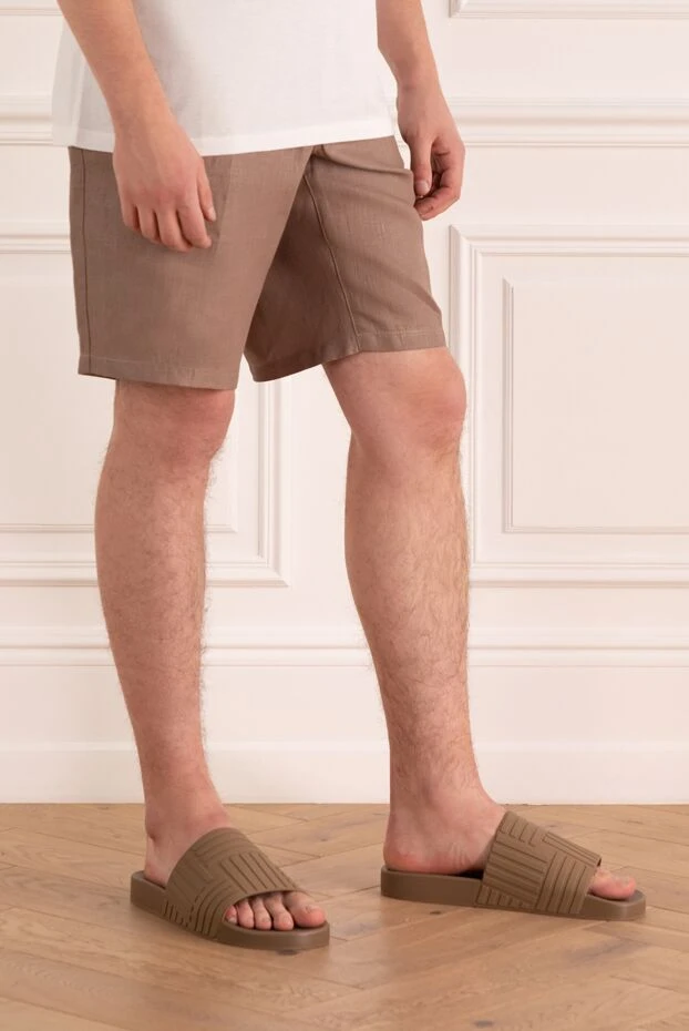 Stefano Ricci brown linen shorts for men 168458 - photo 3