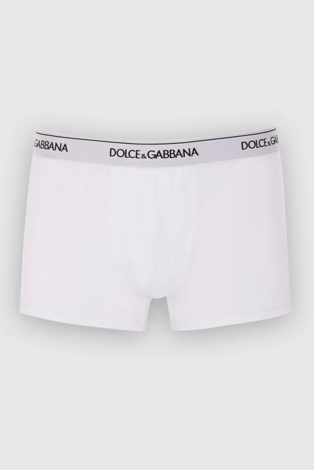 Dolce & Gabbana чоловічі труси боксери з бавовни та еластану білі чоловічі. 168461 - фото 1