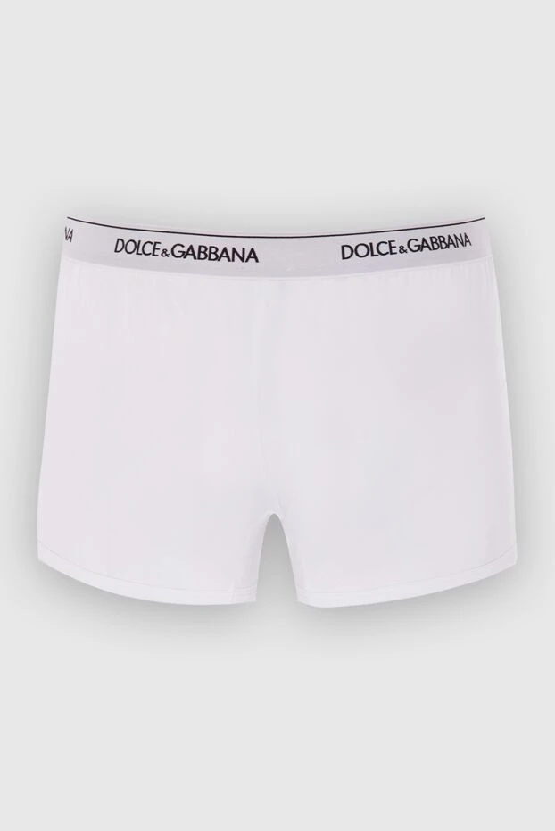Dolce & Gabbana мужские трусы боксеры из хлопка и эластана белые мужские купить с ценами и фото 168461 - фото 2