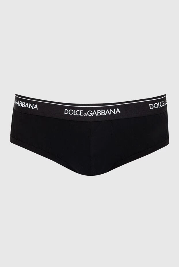 Dolce & Gabbana трусы брифы из хлопка и эластана черные мужские 168464 - фото 1