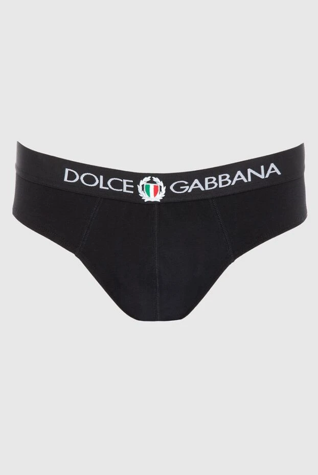 Dolce & Gabbana чоловічі труси брифи з бавовни та еластану чорні чоловічі купити фото з цінами 168471 - фото 1