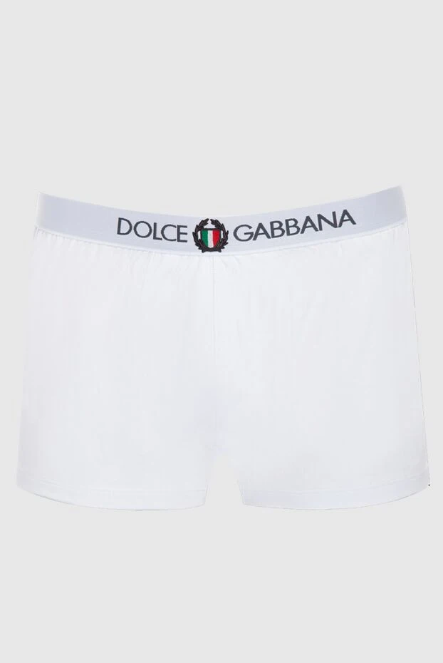 Dolce & Gabbana мужские трусы боксеры из хлопка и эластана белые мужские купить с ценами и фото 168475 - фото 1
