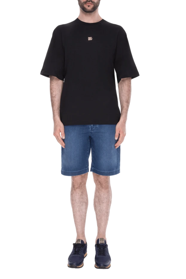Dolce & Gabbana мужские футболка из хлопка черная мужская купить с ценами и фото 168479 - фото 2