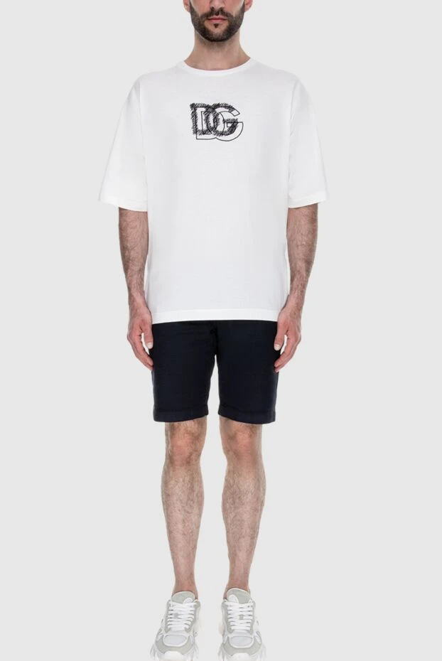 Dolce & Gabbana мужские футболка из хлопка белая мужская купить с ценами и фото 168481 - фото 2