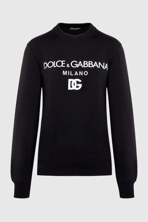 Dolce & Gabbana мужские свитшот из хлопка черный мужской купить с ценами и фото 168485 - фото 1