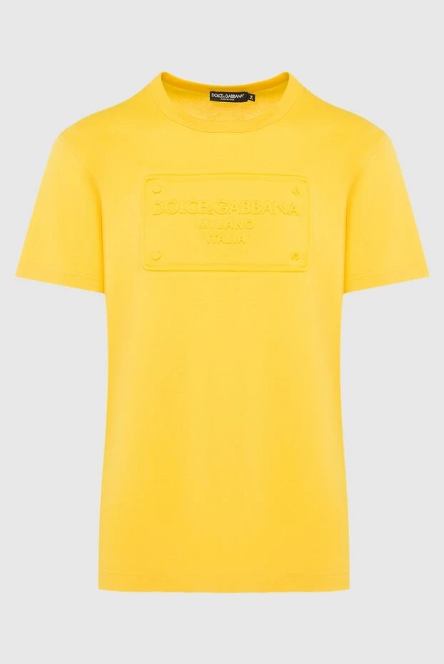 Dolce & Gabbana man cotton t-shirt yellow for men 168487 - photo 1